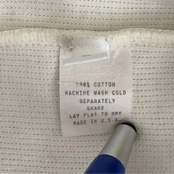 F. H. Clothing Off White Cotton Mock Neck Boxy Pullover Womens Sweater SZ L - Picture 11 of 13